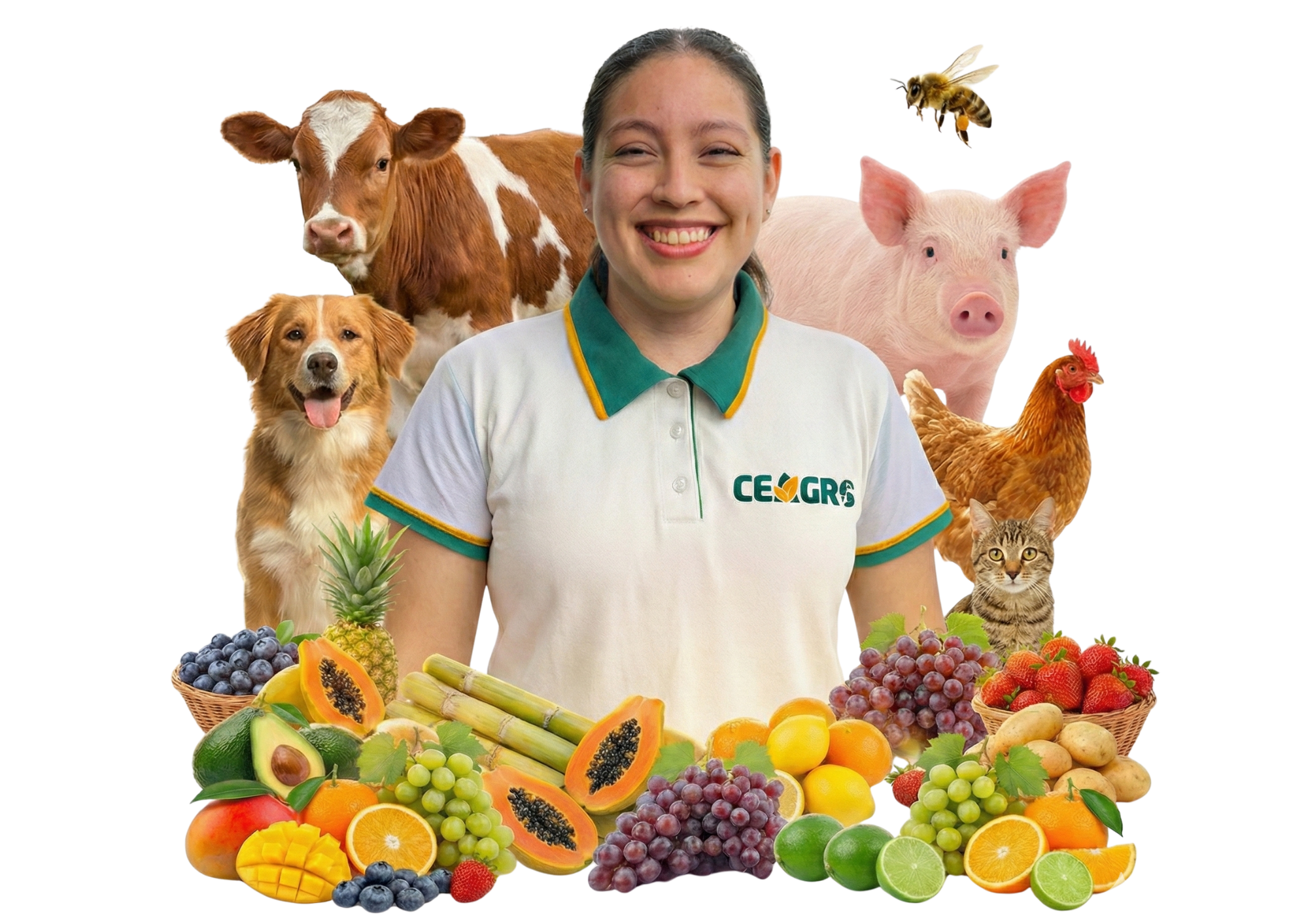 Estudiante de agronomía con tecnología